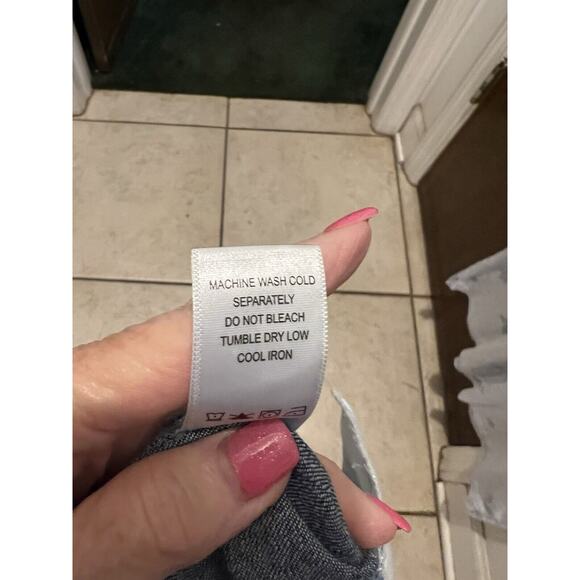 Land And Sea Blue Chambray Drawstring Waist Pull On Shorts Sz 6 Pockets Beach - Picture 5 of 5